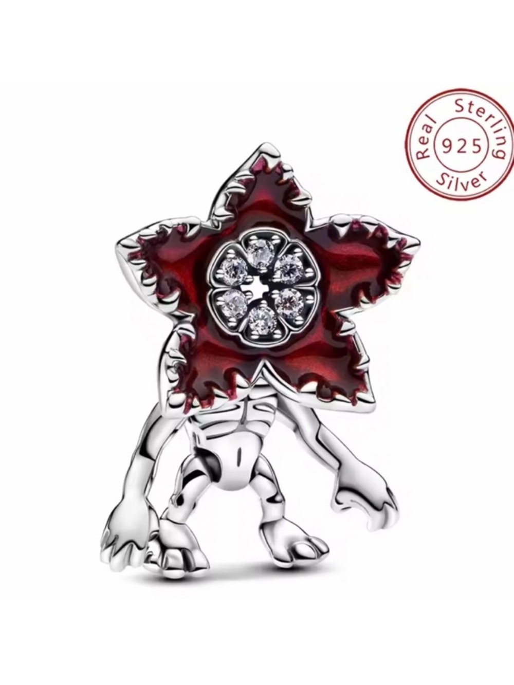 NWOT Stranger Things Demogorgon Charm Sterling Silver 925